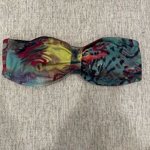 Bikini Headquarters Handmade Multicolor Patterned Women's Strapless Bikini Top